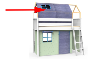 Textile fenêtre finition toit KASVA Bobble green and blue