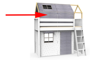 Textile fenêtre finition toit KASVA Bobble grey