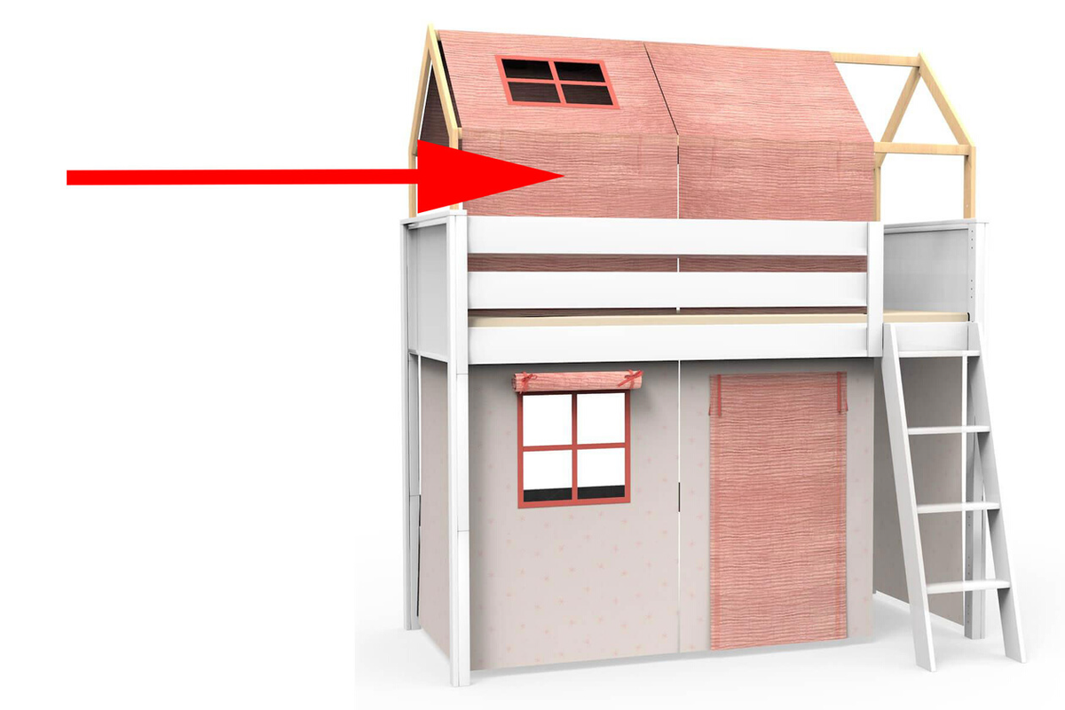 Textile fenêtre finition toit KASVA Bobble pink