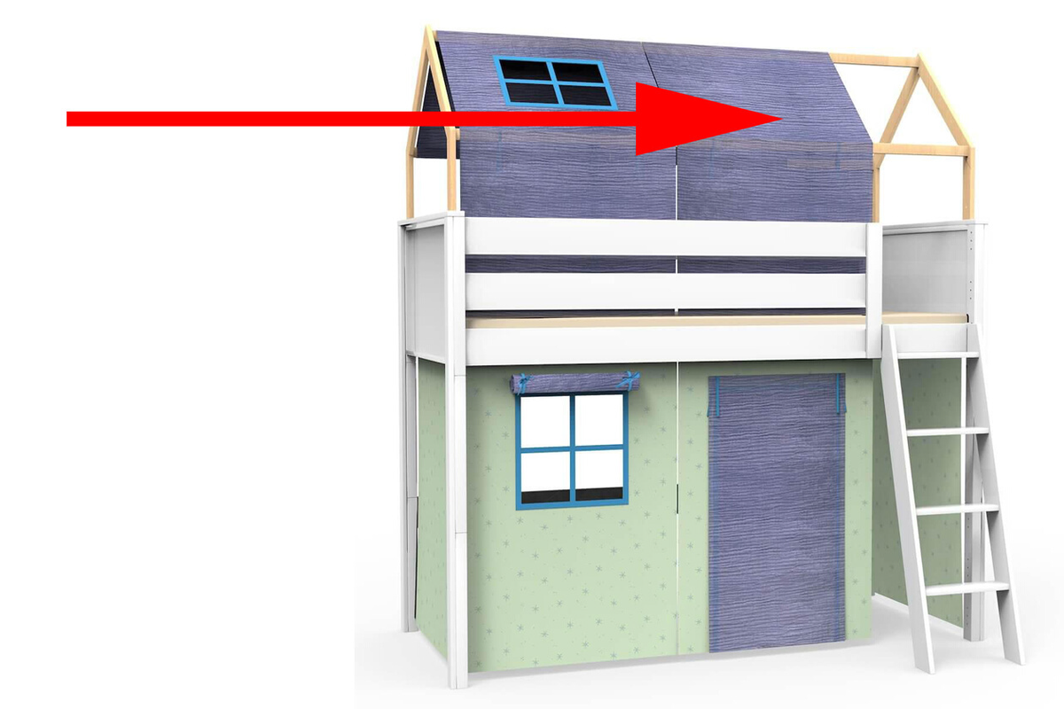 Textile finition toit KASVA Bobble green and blue 