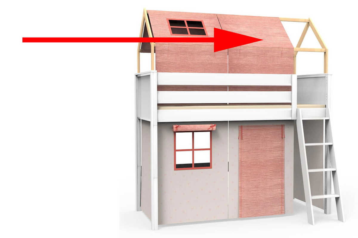 Textile finition toit KASVA Bobble pink 