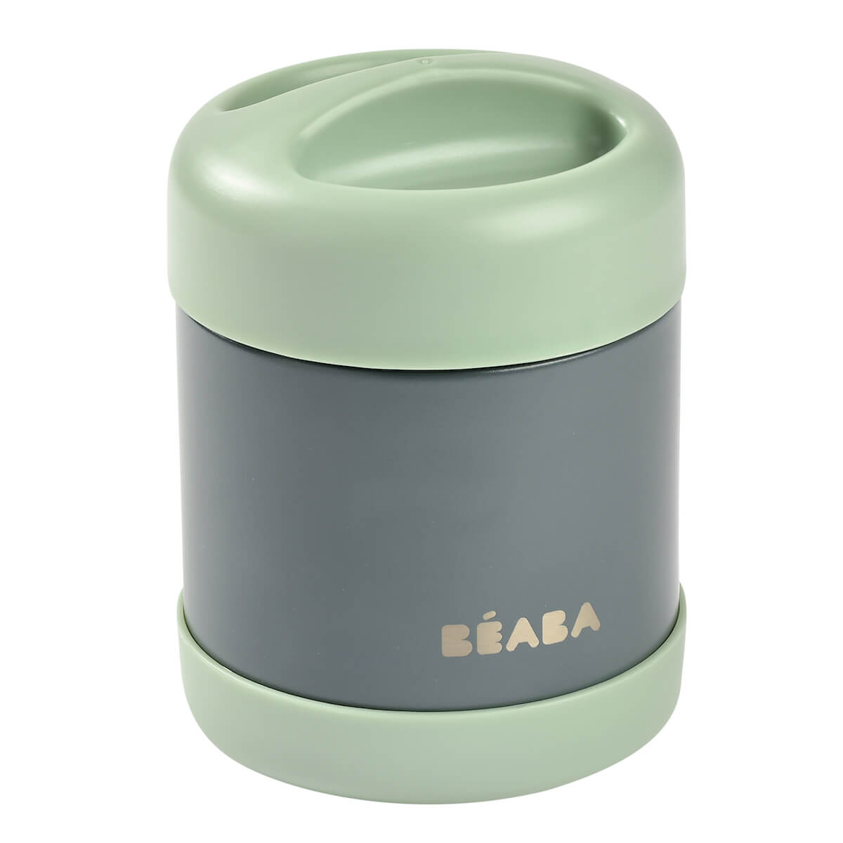 Thermo-portion inox 300ml Beaba mineral grey sage green