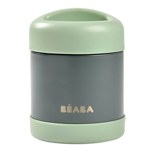 Thermo-portion inox 300ml Beaba mineral grey sage green