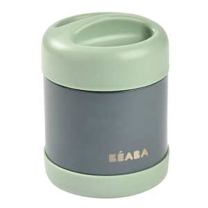 Thermo-portion inox 300ml Beaba mineral grey sage green
