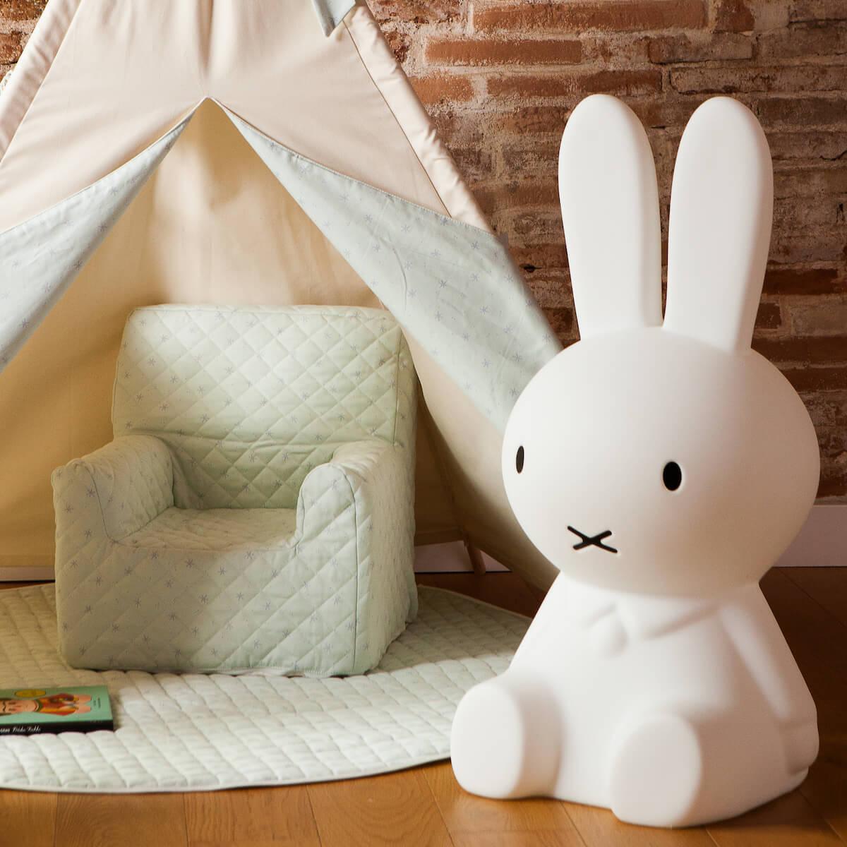 Tipi enfant beige STARS vert