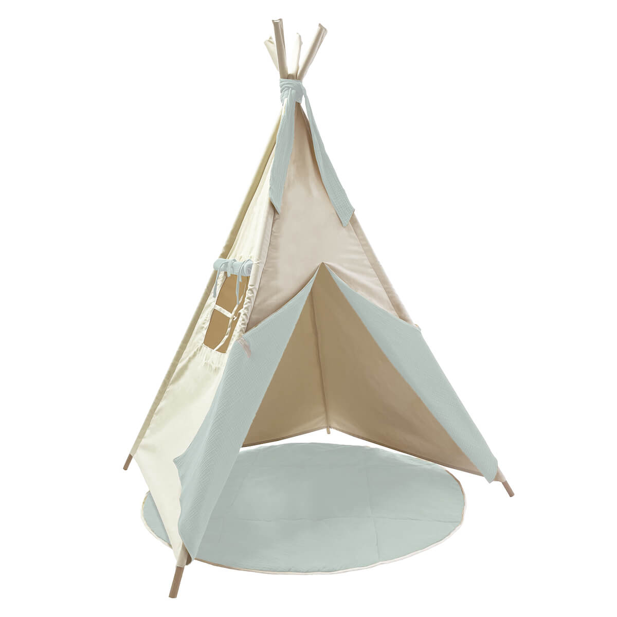 Tipi enfant BOBBLE beige-vert