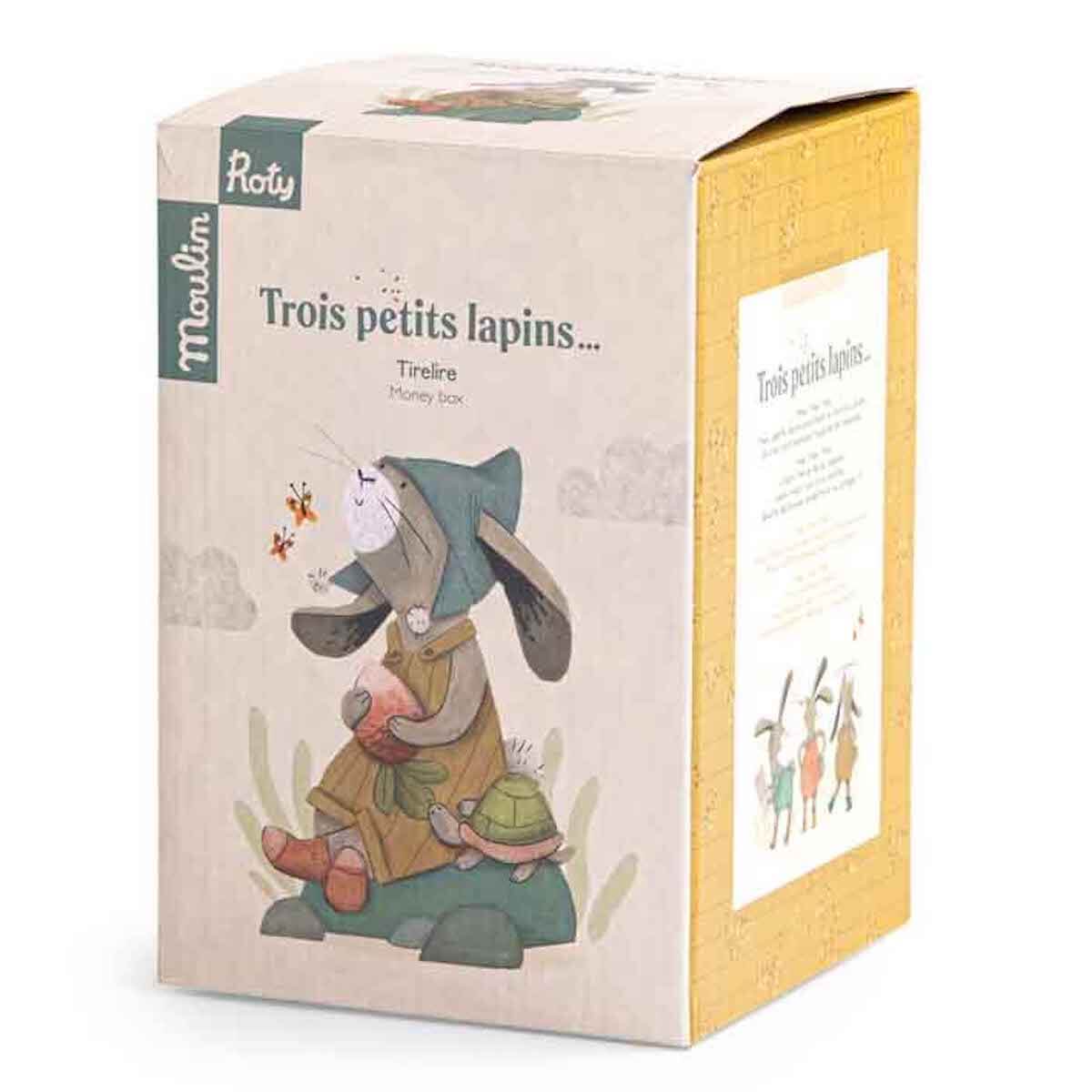 Tirelire lapin TROIS PETITS LAPINS Moulin Roty