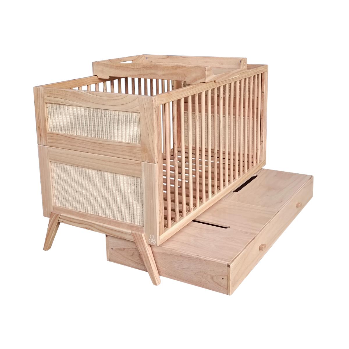 Tiroir de lit 70x140cm MARELIA BOIS Théo Bebe naturel