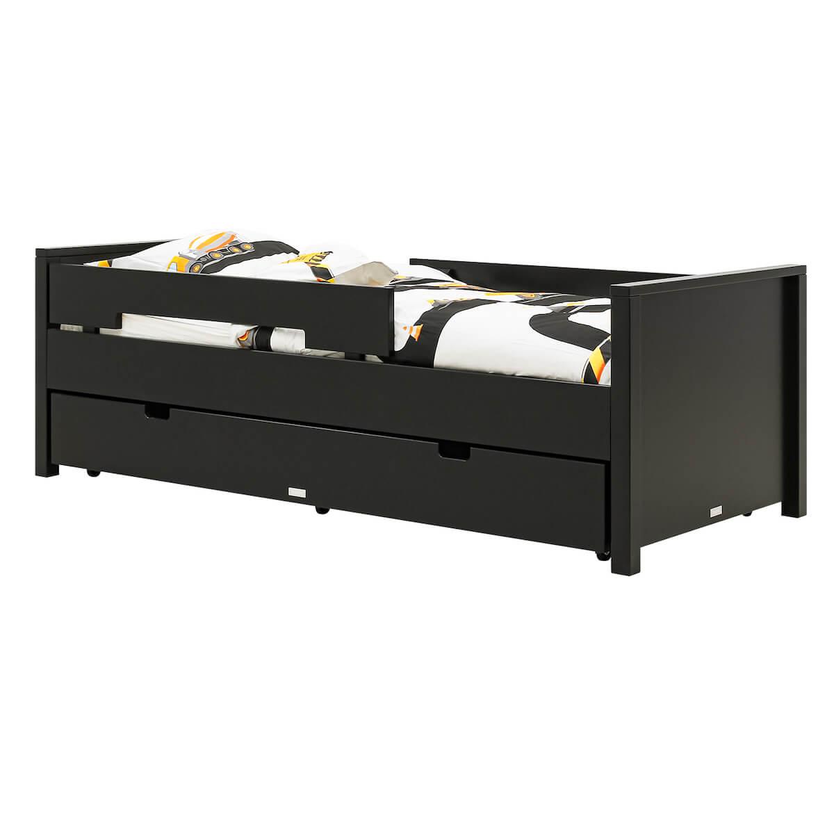 Tiroir de lit 90x200cm MIX & MATCH Bopita Noir Mat