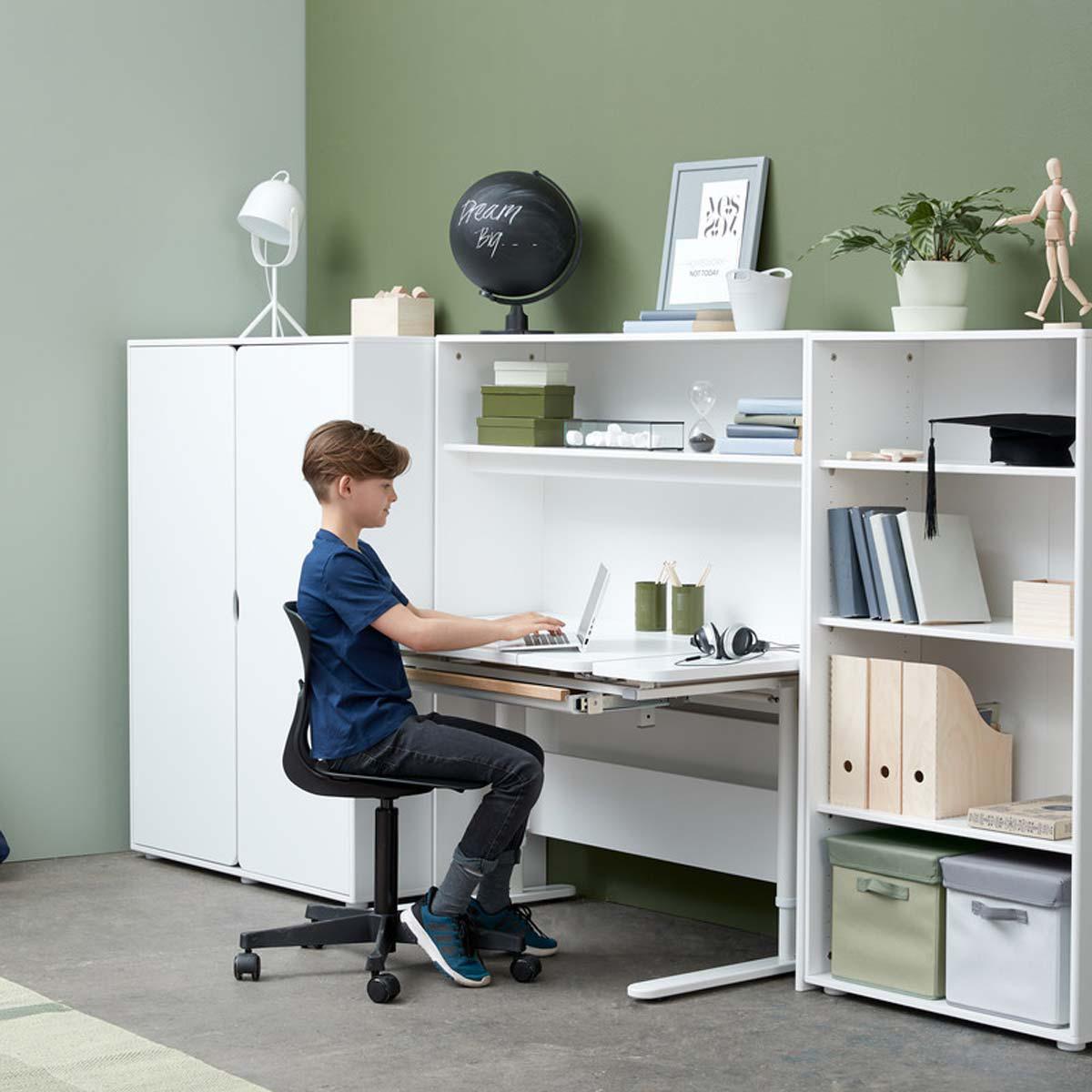 Tiroir rangement bureau EVO Flexa gris