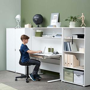 Tiroir rangement bureau EVO Flexa rose
