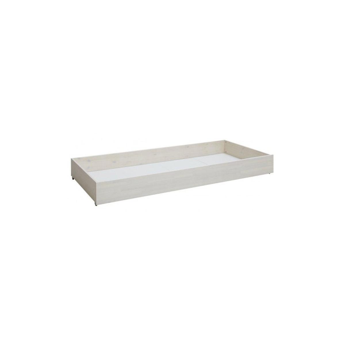 Tiroir rangement lit 90x199cm Lifetime blanchi