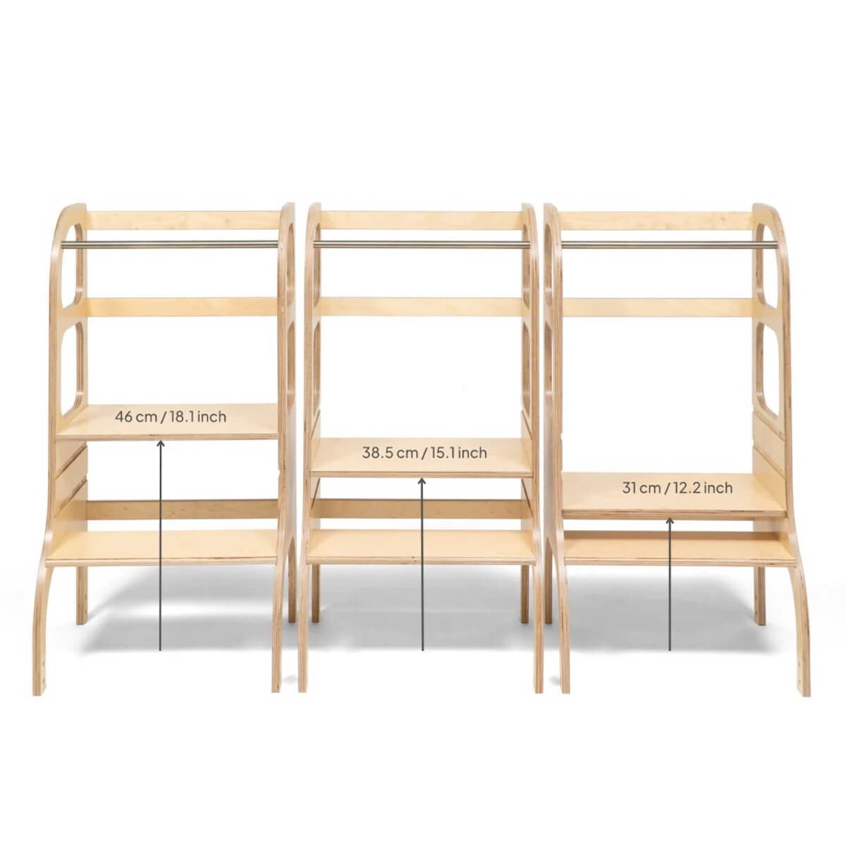 Tour apprentissage-ajustable STEP UP Ette Tete bois