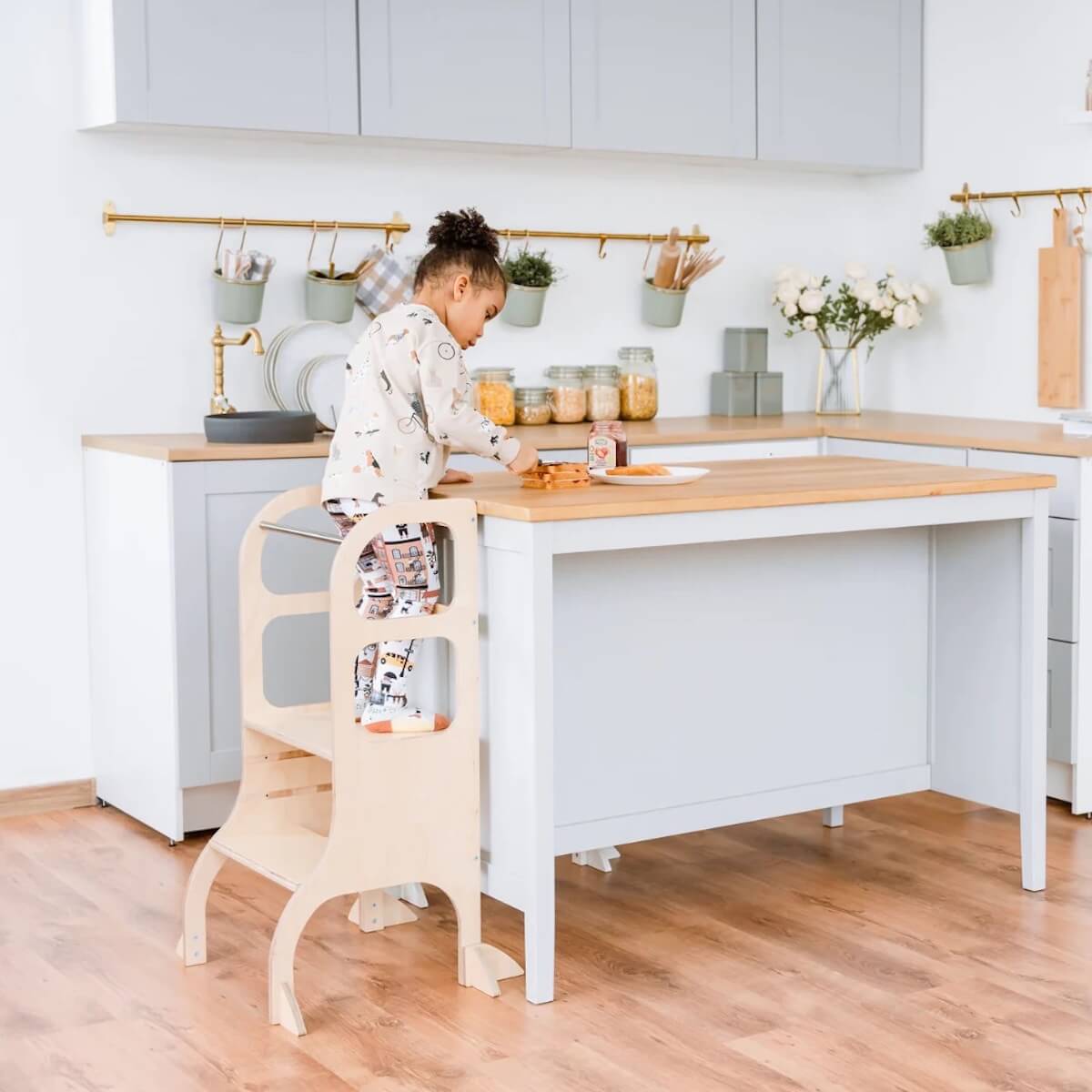 Tour apprentissage-ajustable STEP UP Ette Tete bois