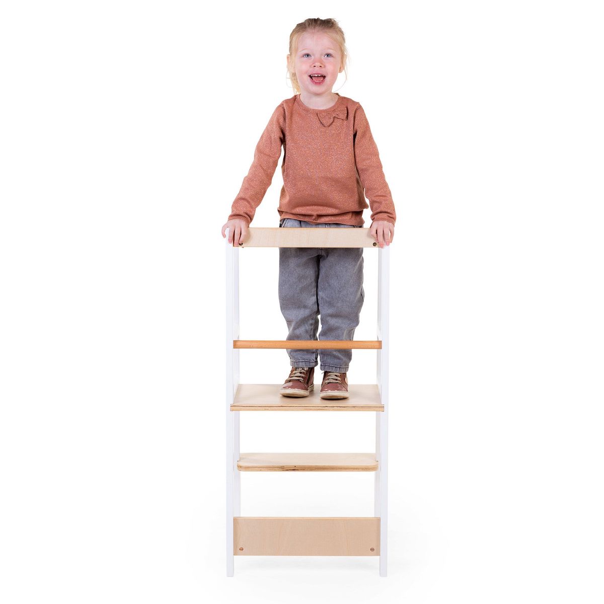 Tour D'Apprentissage Montessori Childhome Blanc Naturel