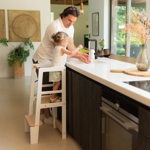 Tour D'Apprentissage Montessori Childhome Blanc Naturel