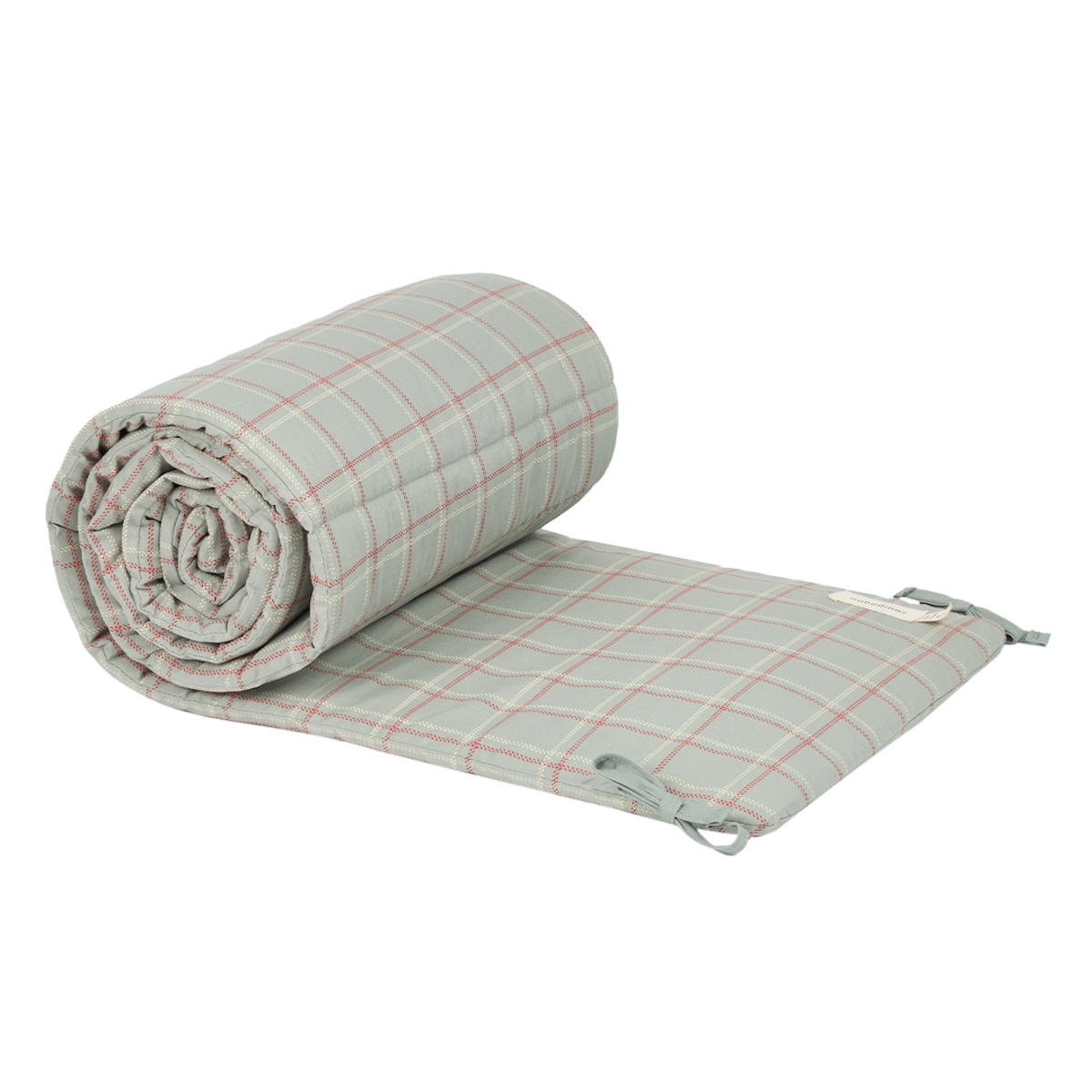 Tour de lit 32x207cm NEST STORIES Édition limitée Nobodinoz blue red checks