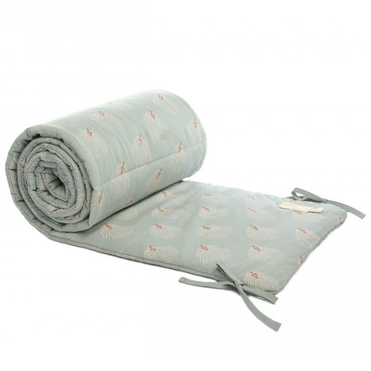 Tour De Lit Nest Elements Nobodinoz White Gatsby Antique Green Abitare Kids