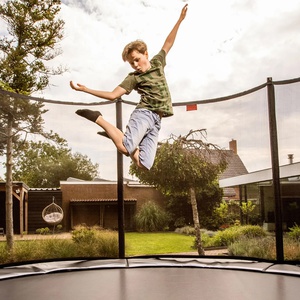 Trampoline 200cm Regular FAVORIT + Safety Net Comfort Berg grey