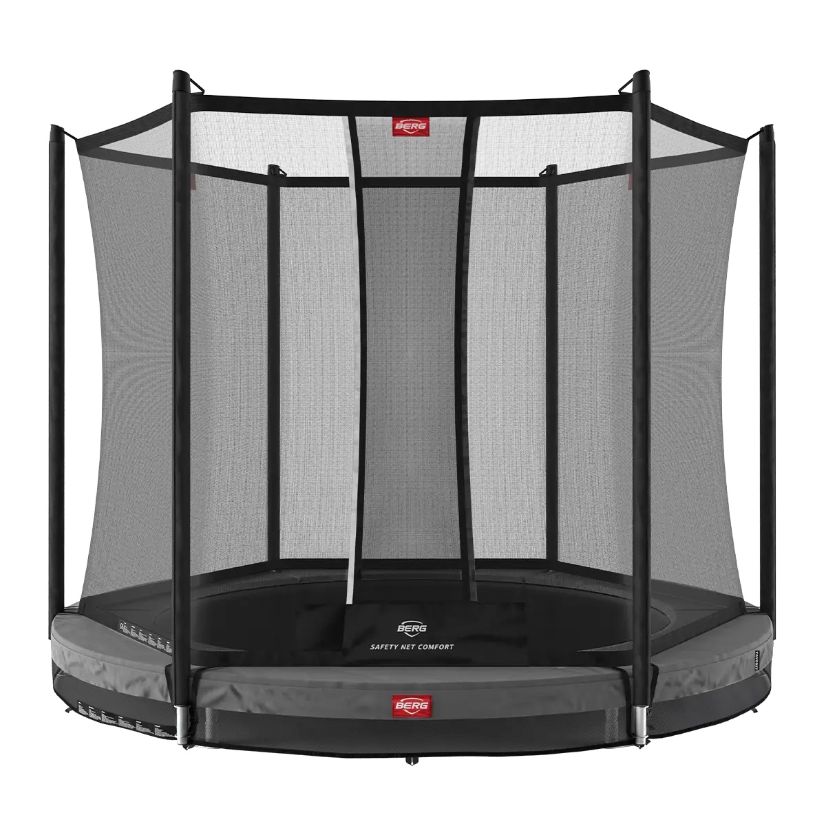 Trampoline 270cm InGround FAVORIT + Safety Net Comfort Berg grey