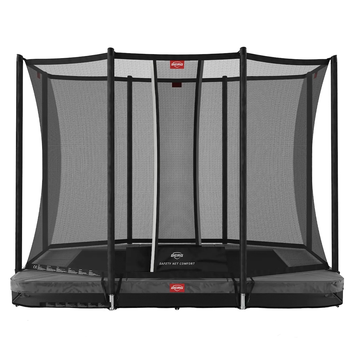 Trampoline 280cm In Ground ULTIM FAVORIT + Safety Net Comfort Berg grey