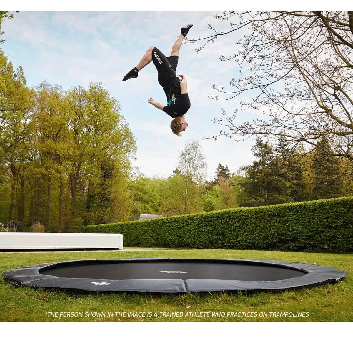 Trampoline 330cm FlatGround SPORTS CHAMPION Berg grey
