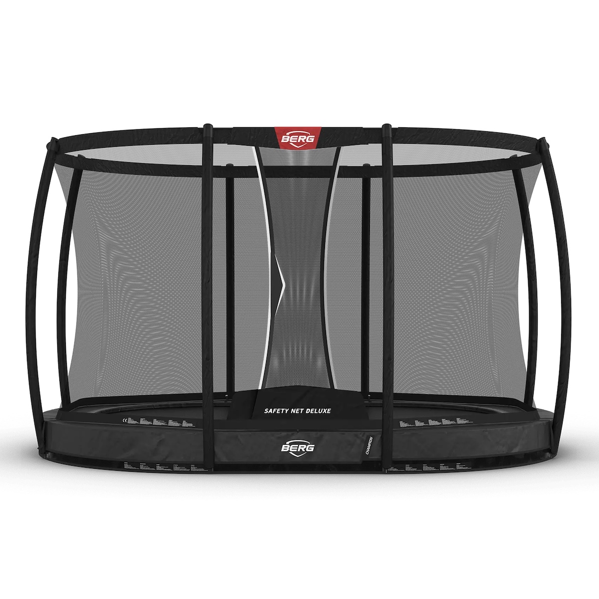 Trampoline 350cm InGround GRAND CHAMPION + Safety Net Deluxe Berg grey