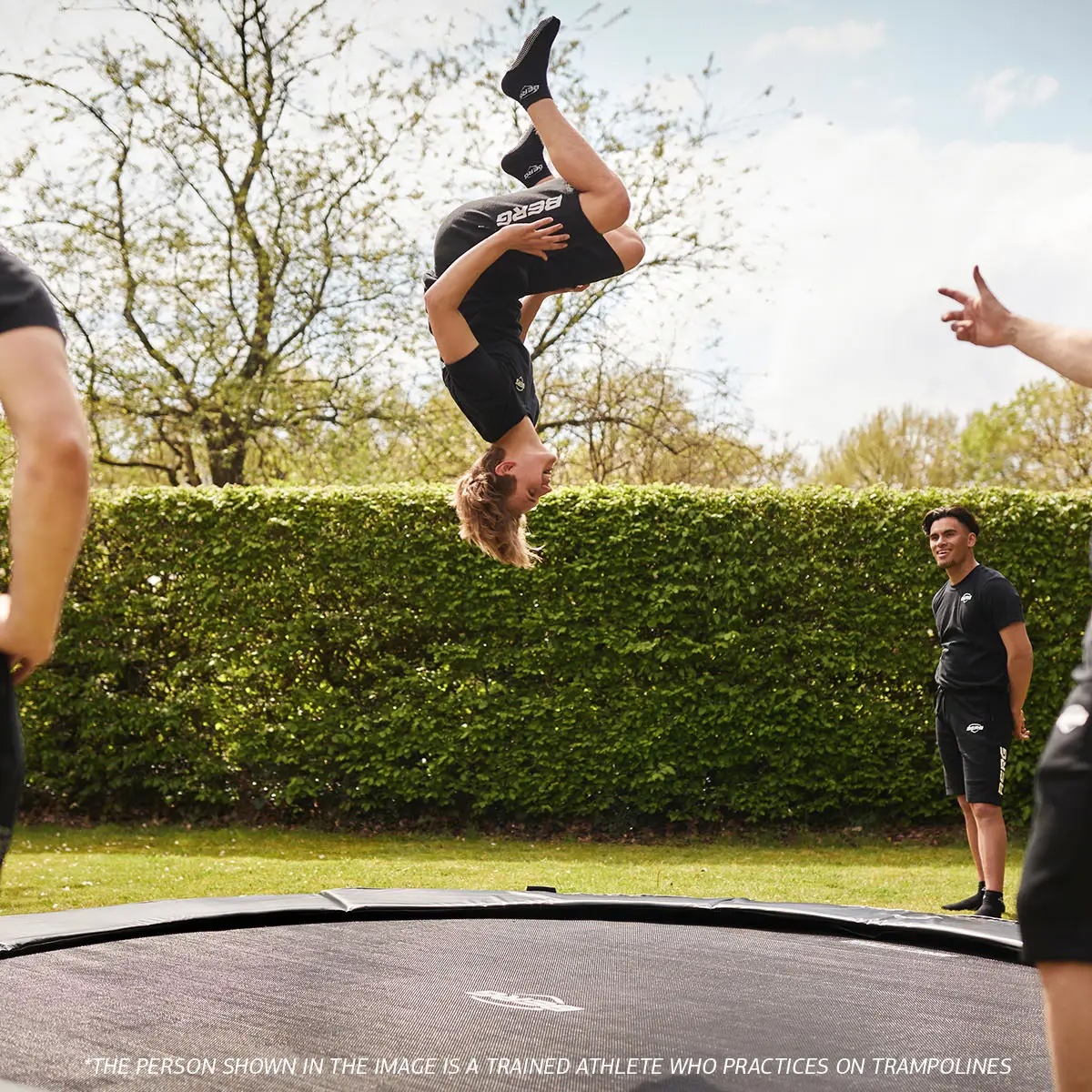 Trampoline 380cm FlatGround SPORTS CHAMPION Berg grey