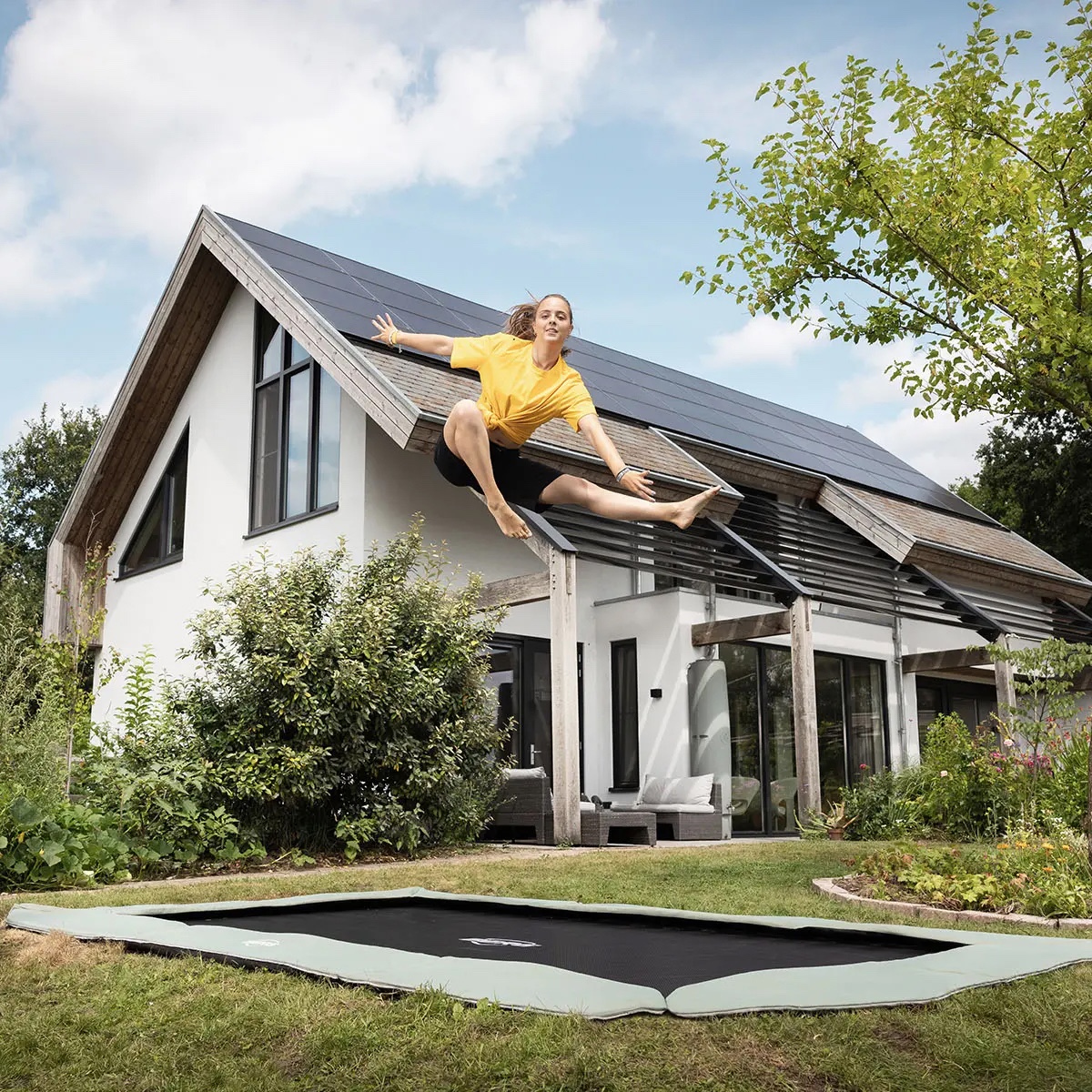 Trampoline 410cm FlatGround SPORTS ULTIM CHAMPION ECO Berg