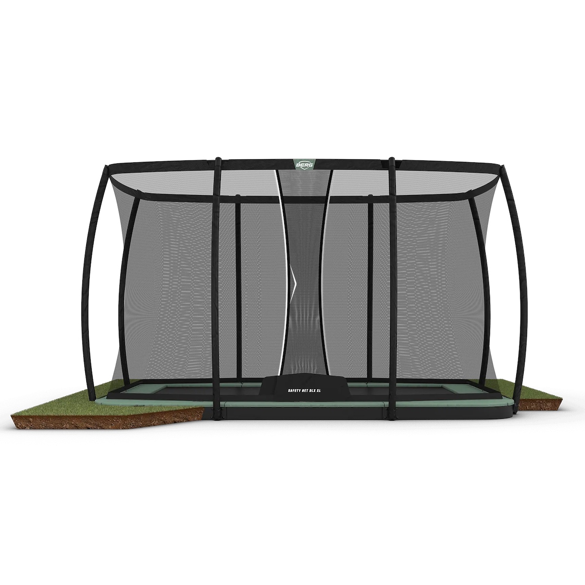 Trampoline 410cm FlatGround ULTIM CHAMPION ECO + Safety Net Deluxe XL Berg
