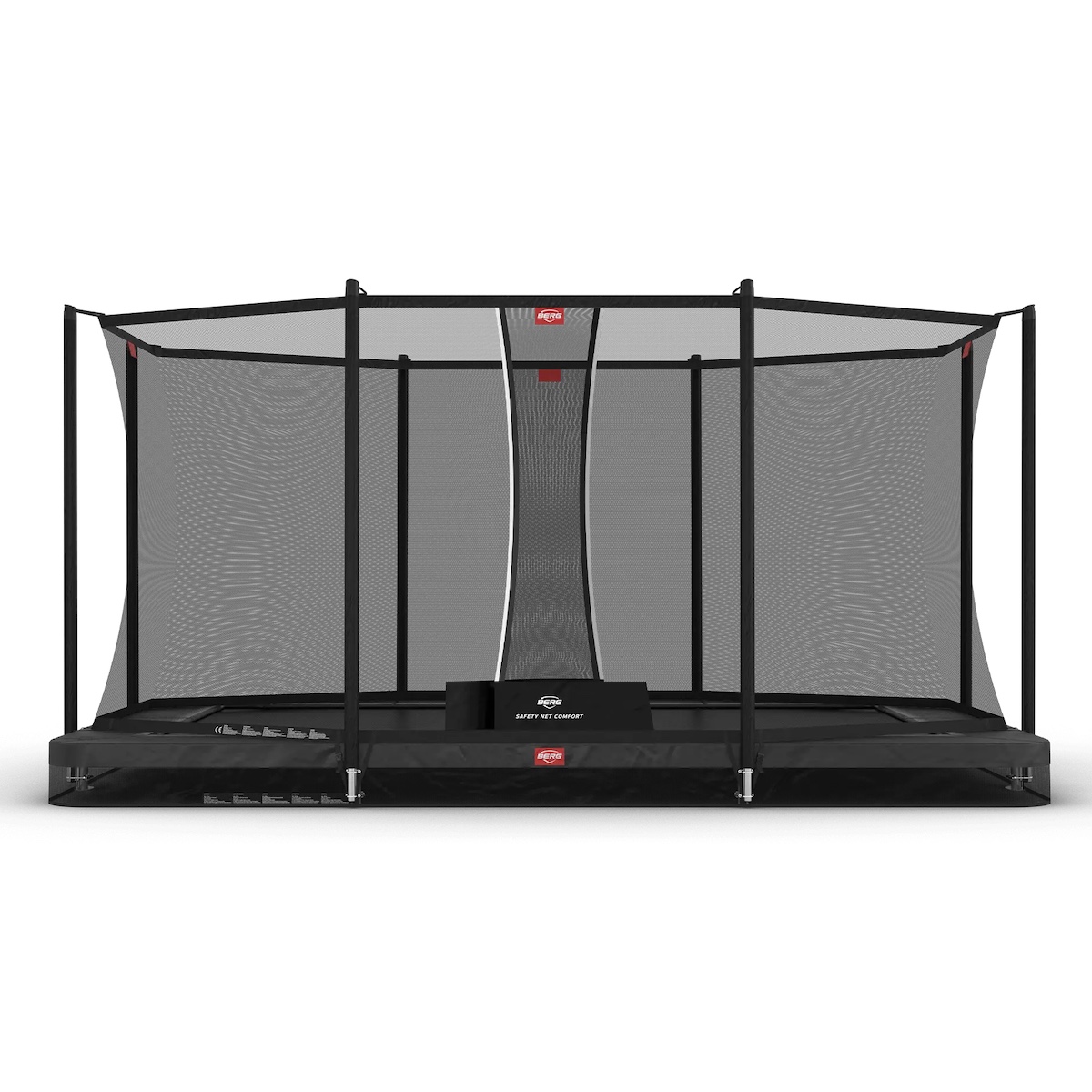 Trampoline 410cm InGround ULTIM FAVORIT + Safety Net Comfort Berg grey