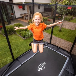 Trampoline 410cm InGround ULTIM FAVORIT + Safety Net Comfort Berg grey