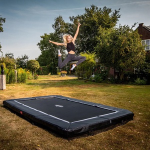 Trampoline 410cm InGround ULTIM FAVORIT + Safety Net Comfort Berg grey