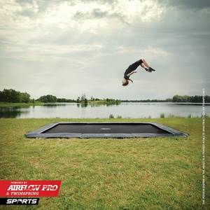 Trampoline 410cm ULTIM CHAMPION FlatGround Berg Grey