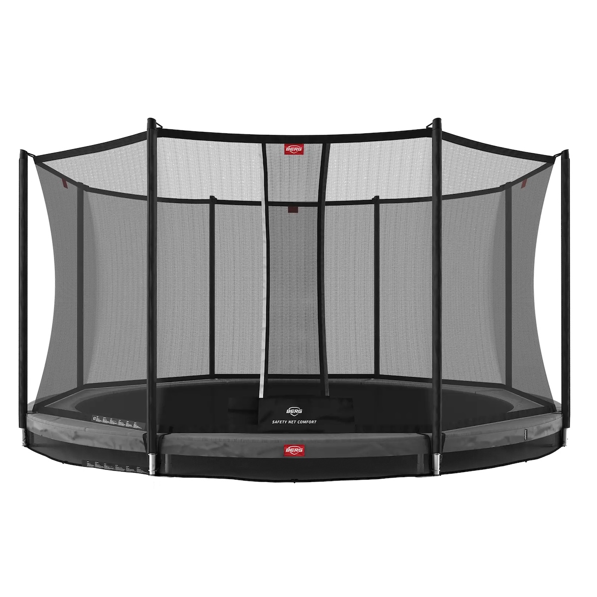 Trampoline 430cm InGround FAVORIT + Safety Net Comfort Berg grey