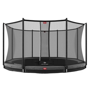Trampoline 430cm InGround FAVORIT + Safety Net Comfort Berg grey