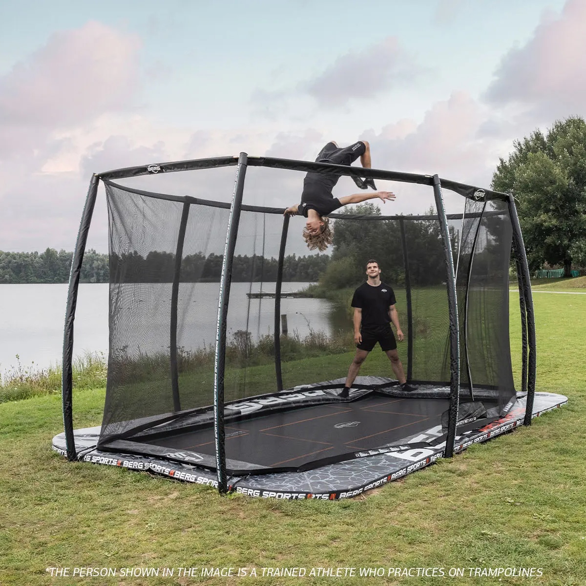 Trampoline 500cm FlatGround SPORTS FlatGround + Safety Net XL Berg