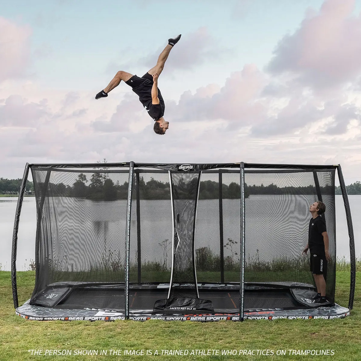 Trampoline 500cm FlatGround SPORTS FlatGround + Safety Net XL Berg