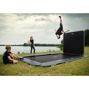 Trampoline 500cm FlatGround SPORTS ULTIM CHAMPION + AeroWall Berg grey