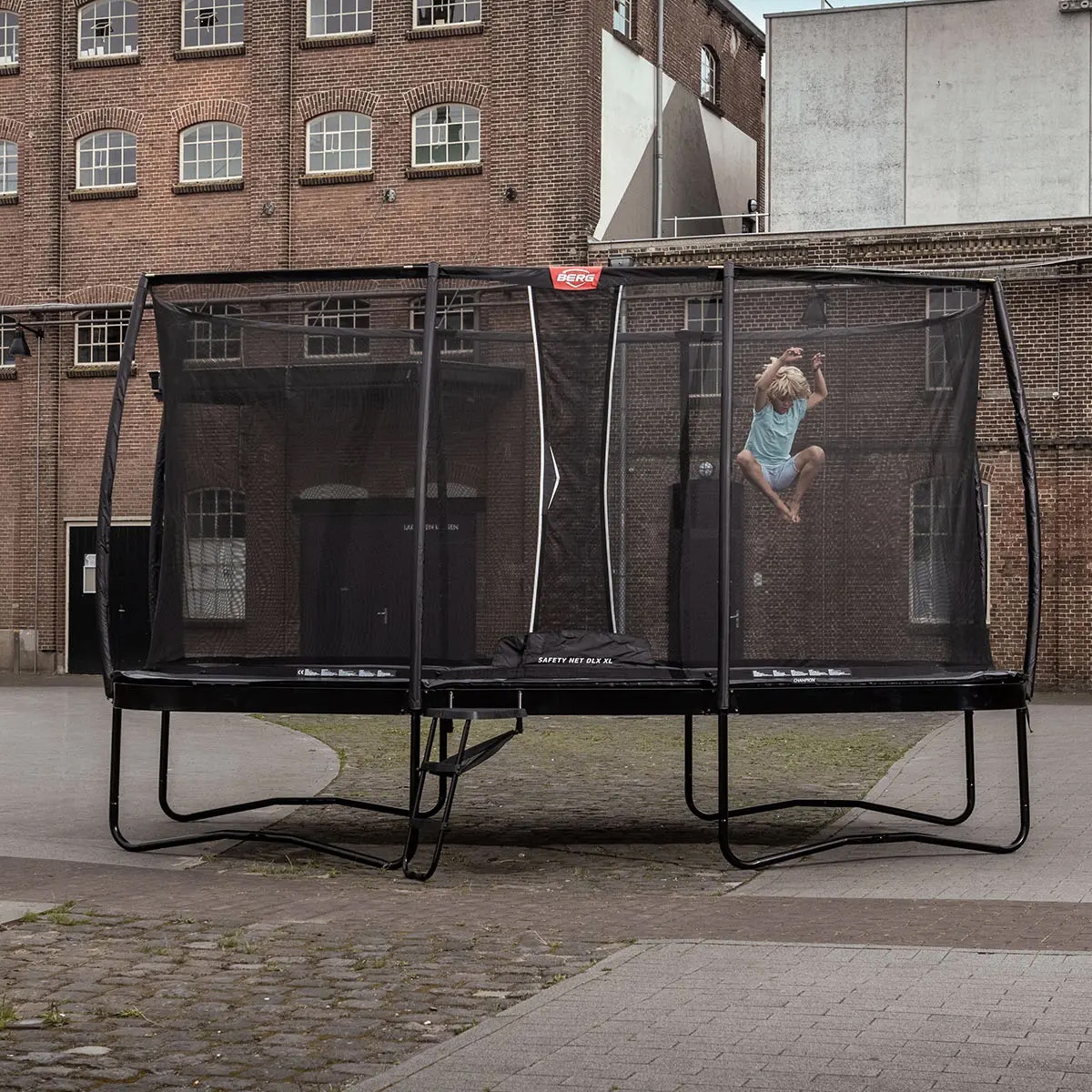 Trampoline 500cm Regular ULTIM CHAMPION + Safety Net Deluxe XL Berg grey