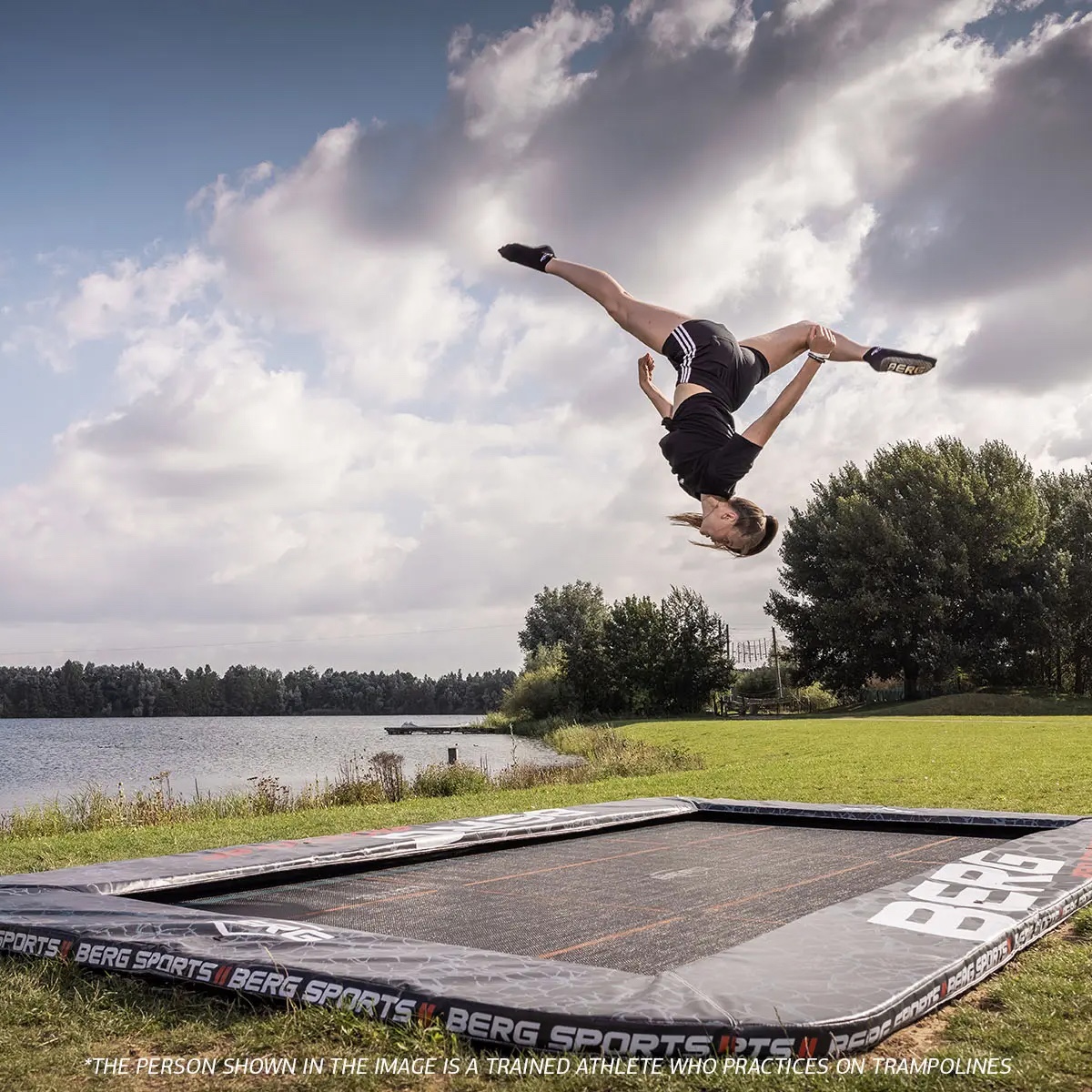 Trampoline 500x500cm FlatGround SPORTS ULTIM PRO BOUNCER Berg