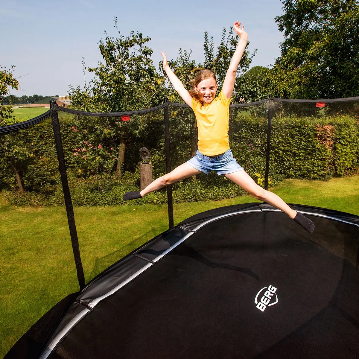 Trampoline 520cm Regular GRAND FAVORIT + Safety Net Comfort Berg grey
