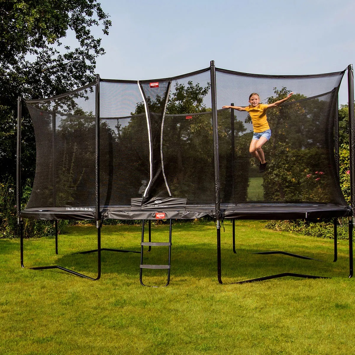 Trampoline 520cm Regular GRAND FAVORIT + Safety Net Comfort Berg grey