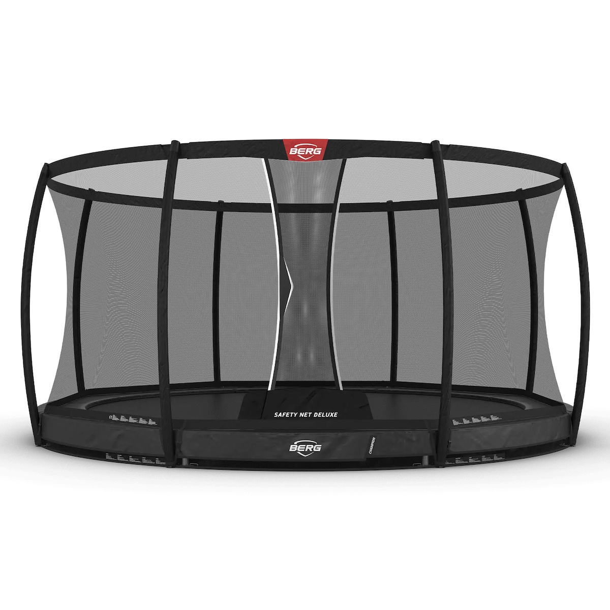 Trampoline InGround 430cm CHAMPION + Safety Net Deluxe Berg grey
