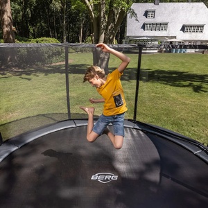 Trampoline InGround 430cm CHAMPION + Safety Net Deluxe XL Berg grey