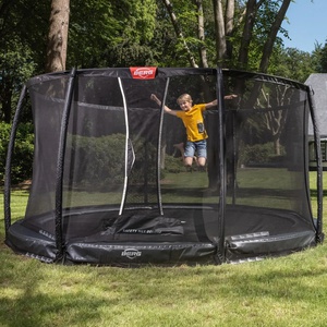 Trampoline InGround 430cm CHAMPION + Safety Net Deluxe XL Berg grey