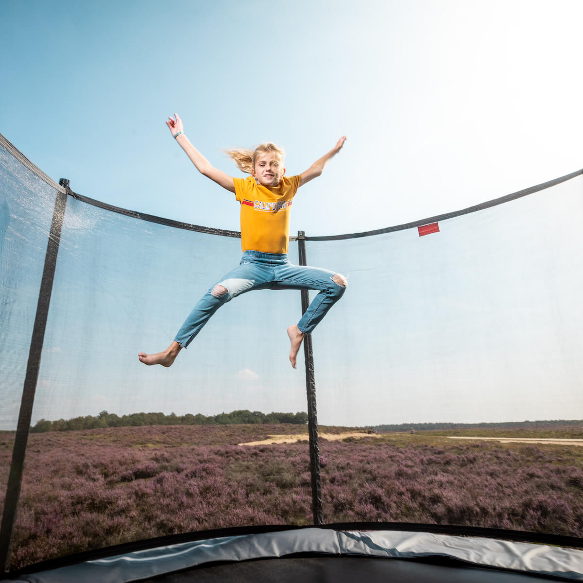 Trampoline Regular 270cm FAVORIT + Safety Net Comfort Berg Grey