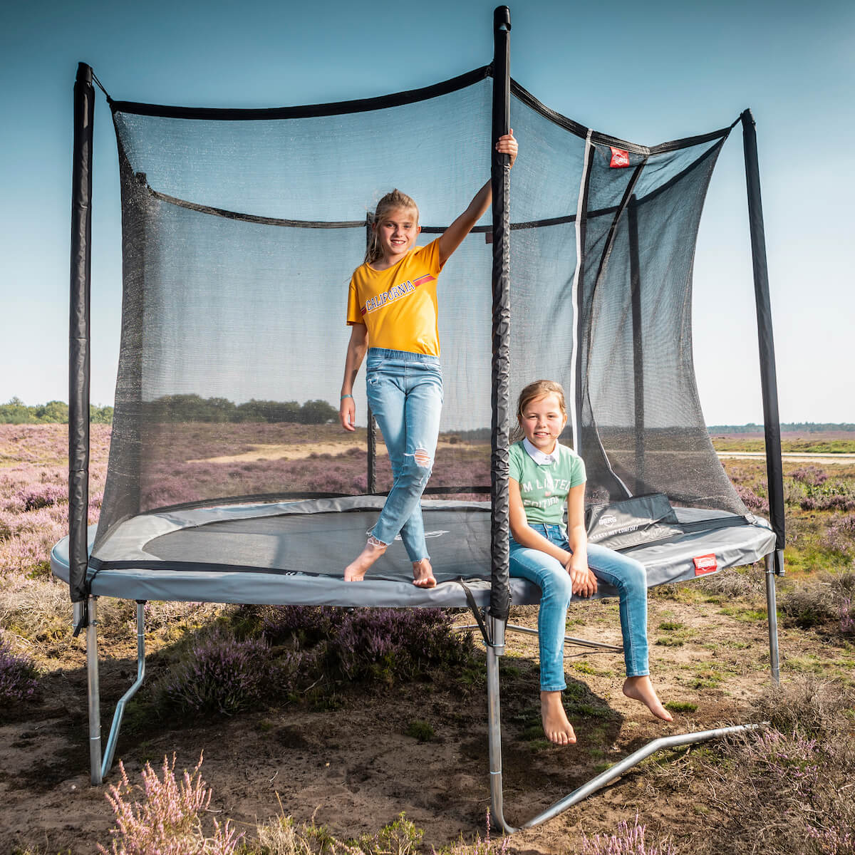 Trampoline Regular 270cm FAVORIT + Safety Net Comfort Berg Grey