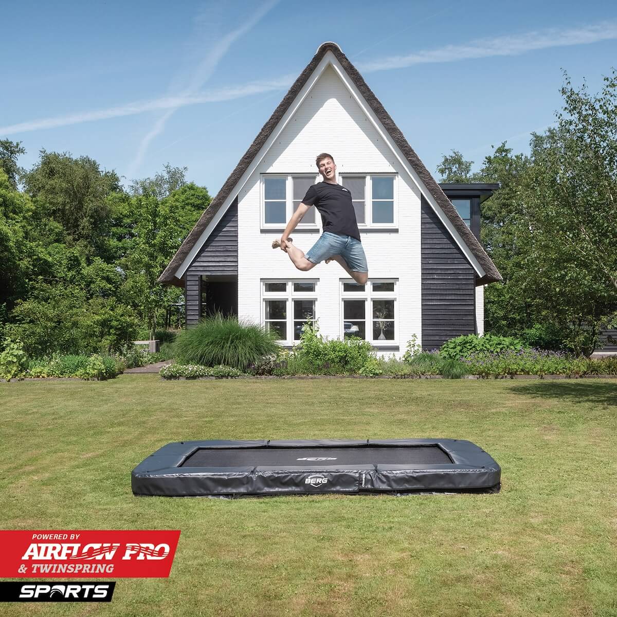 Trampoline Sport 330cm CHAMPION ULTIM InGround Berg Grey