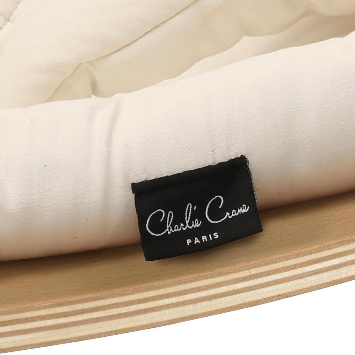 Transat bébé LEVO Charlie Crane hêtre-organic white